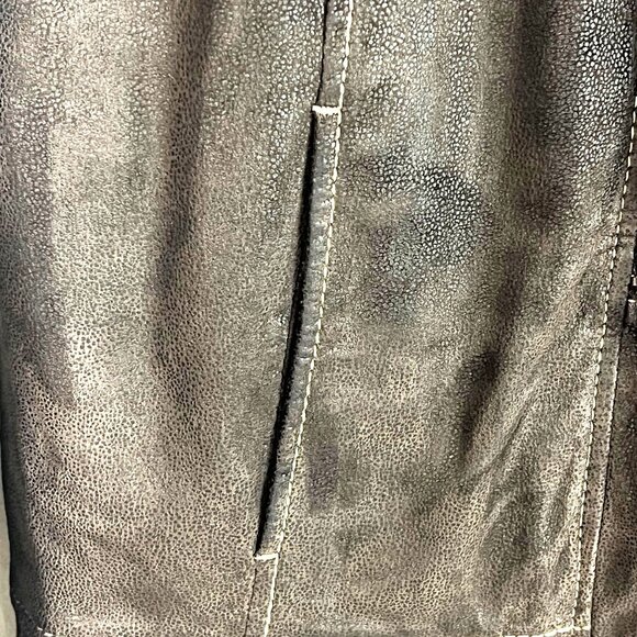 Bernardo Brown Nubuck Suede Chore Barn Coat Shearling Hooded Jacket PS Outdoor - Picture 6 of 14